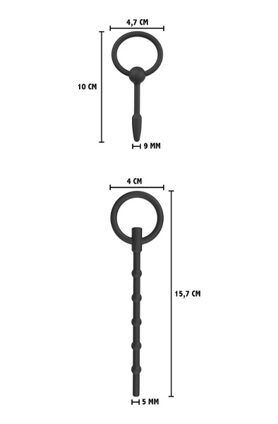 2-pcs Penis Plug Set Large - Dilator-Set 4