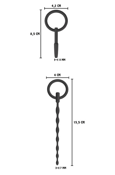 2-pcs Penis Plug Set Small - Dilator-Set 4