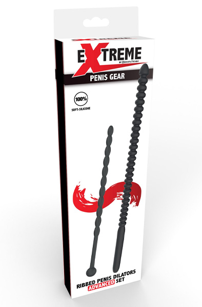 2-pcs Ribbed Penis Dilator Set - Dilator-Set 5