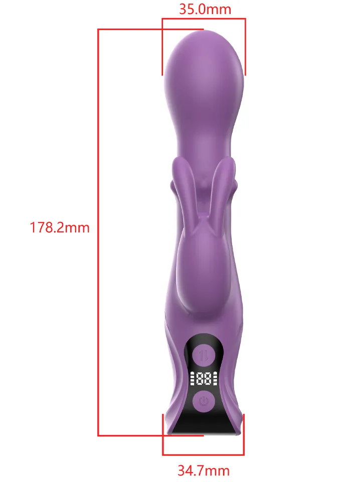 3-in-1 Rabbit Vibrator With LCD Display - Rabbit vibrator 2