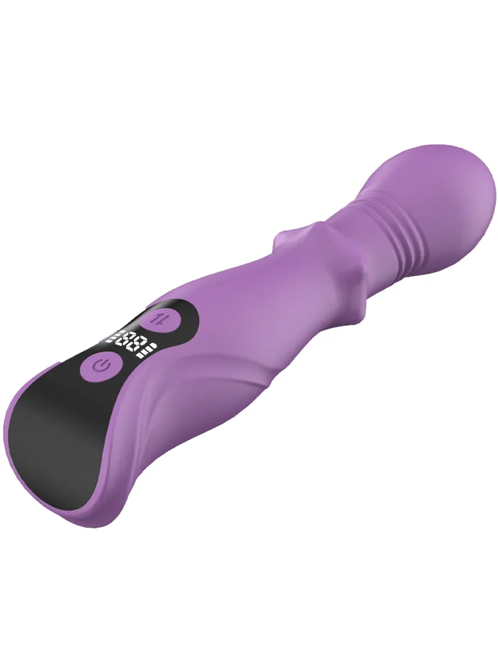3-in-1 Thrusting Dildo With LCD Display - Vibrator 3