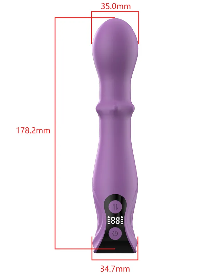 360 Triple Stimulation Vibrator LCD Display - Vibrating dildo 2