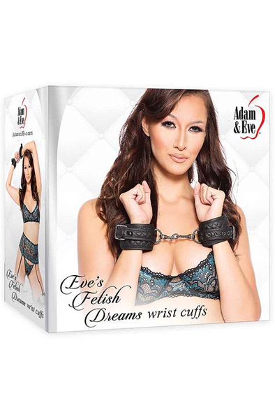 Adam And Eve Fetish Dreams Wrist Cuffs Black - Handschellen 2