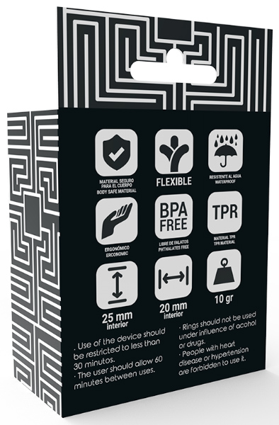 Addicted Toys Penis Ring Set Black - Cockring-Set 3
