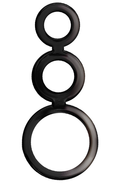 Addicted Toys Rings Set For Penis Black - Cockring 1