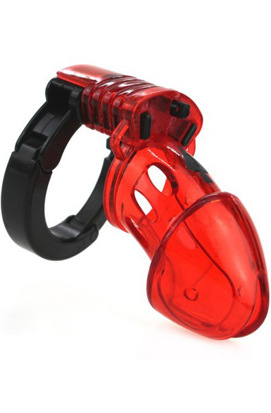 Adjustable Cock Cuff Chastity Device Red - Keuschheitskäfig 1