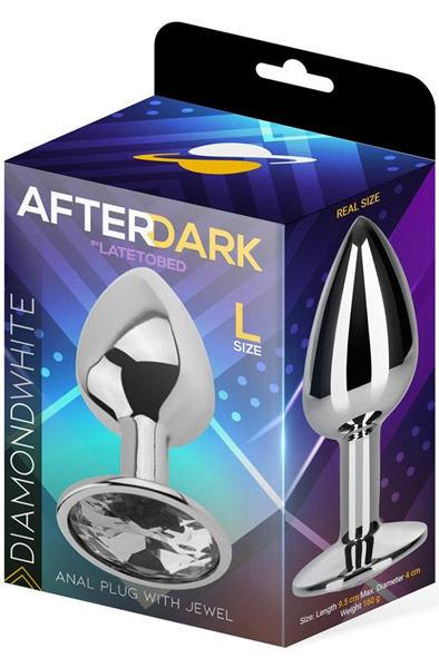Afterdark Diamond White Anal Plug L - Analplug aus Metall 3