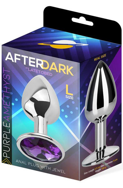 Afterdark Purple Amethyst Anal Plug L - Analplug aus Metall 3