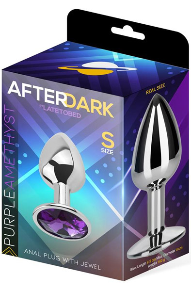 Afterdark Purple Amethyst Anal Plug S - Analplug aus Metall 3