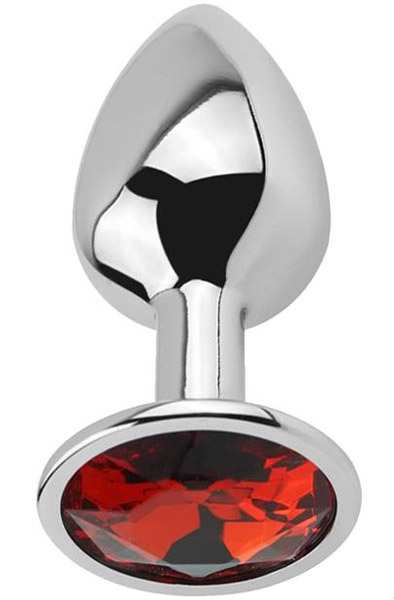 Afterdark Red Rubby Anal Plug L - Analplug aus Metall 1