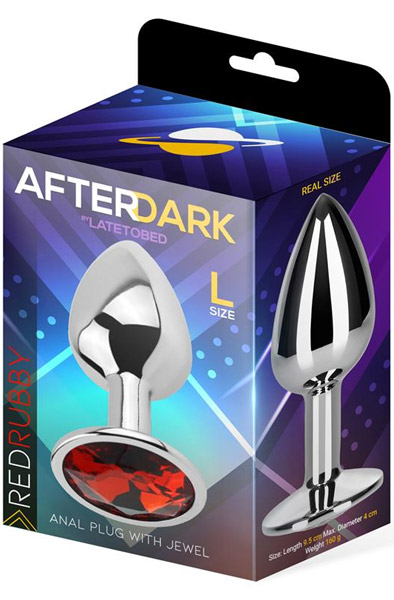 Afterdark Red Rubby Anal Plug L - Analplug aus Metall 3