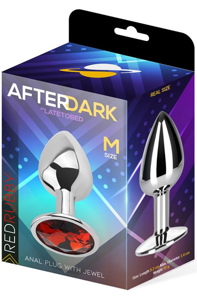 Afterdark Red Rubby Anal Plug M - Analplug aus Metall 3