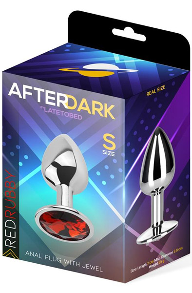 Afterdark Red Rubby Anal Plug S - Analplug aus Metall 3