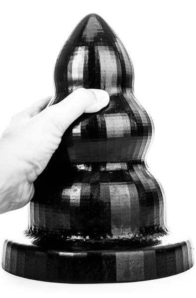 All Black Dreifaches Vergnügen Groß - XL Buttplug 1