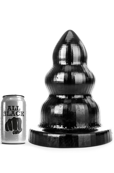 All Black Dreifaches Vergnügen Groß - XL Buttplug 2