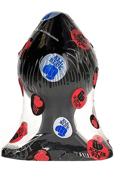 All Black Vinyl Anal Plug 16,5 cm - Extra dicker Analplug 2