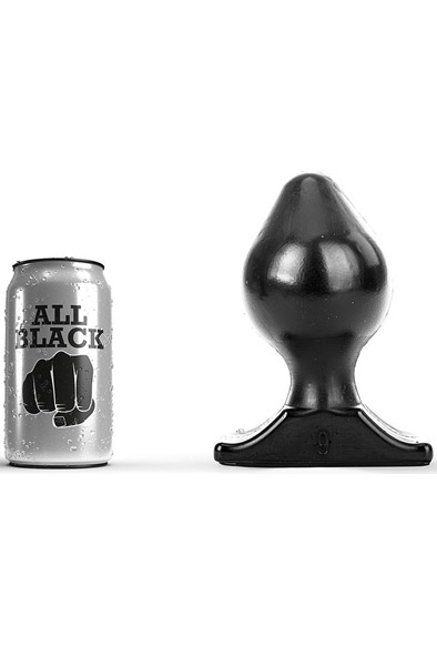 All Black Vinyl Anal Plug 16,5 cm - Extra dicker Analplug 3