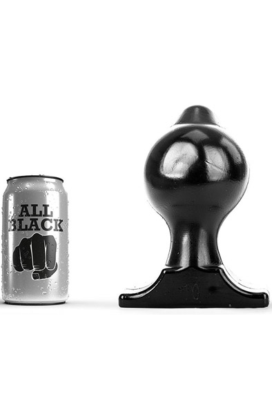 All Black Vinyl Anal Plug 17 cm - Extra dicker Analplug 3