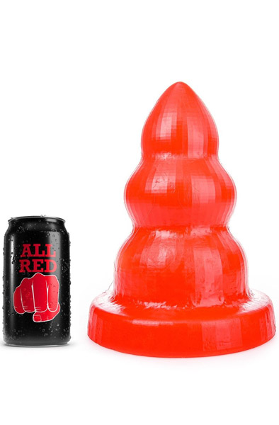 All Red Triple Pleasure Medium - XL Buttplug 2