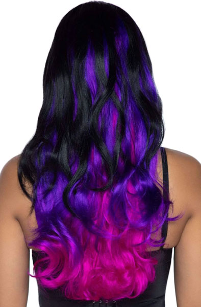 Allure Multi Color Wig Black/Purple - Wig 2