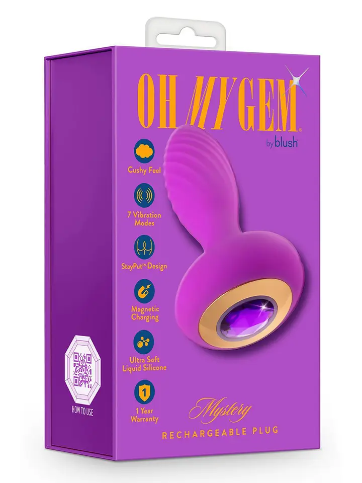 Amethyst Charm Vibrating Plug - Vibrating anal plug 5