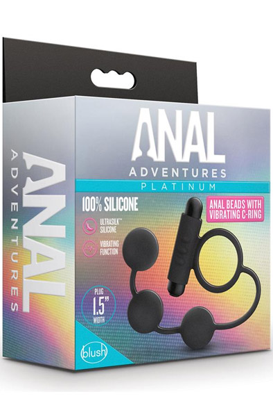 Anal Adventures Anal Bead With C-Ring - Vibrierende Analperlen 3