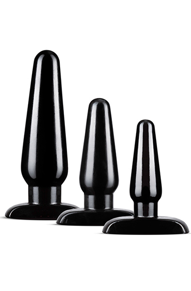 Anal Adventures Basic Plug Kit Black - Analplug Set 1