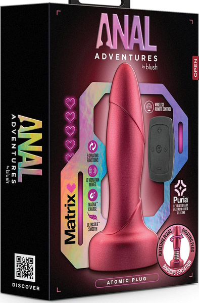 Anal Adventures Matrix Atomic Plug Martian Wine - Vibrierender Analplug 1