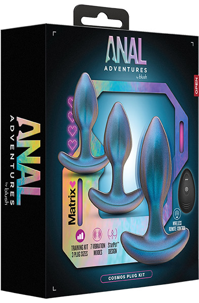 Anal Adventures Matrix Cosmos Plug Kit - Vibrierender Analplug 1