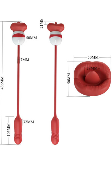 Ashlynn Red Mouth Masturbator - Vibrator 3