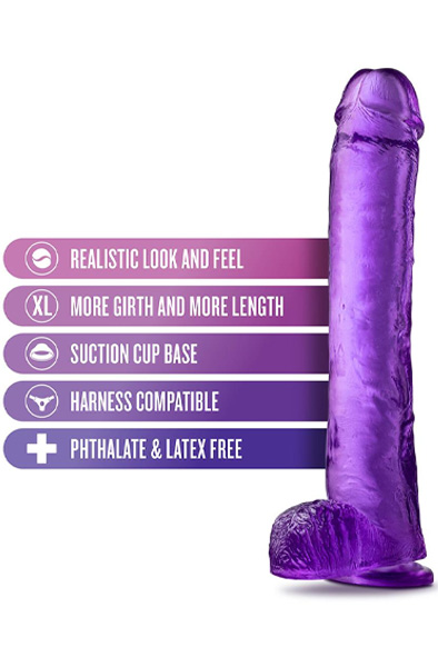 B Yours Plus Hefty N’ Hung Purple 35,5 cm - XL Dildo 4