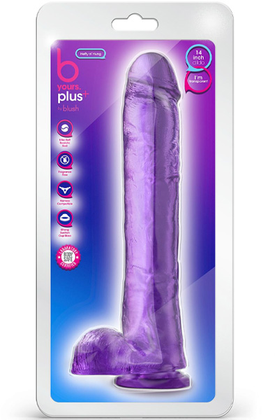 B Yours Plus Hefty N’ Hung Purple 35,5 cm - XL Dildo 5