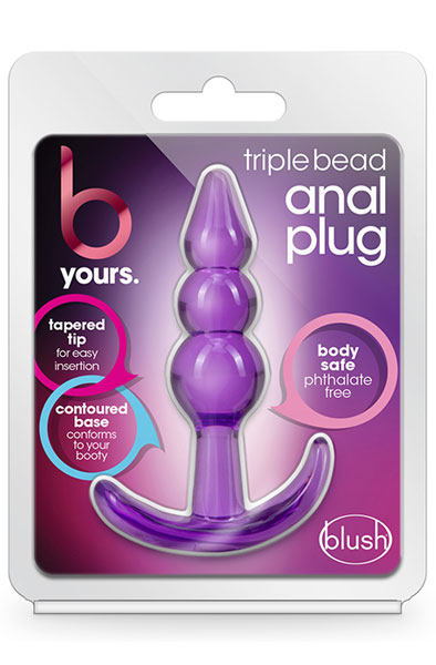 B Yours Triple Bead Anal Plug Purple - Mini-Analdildo 3