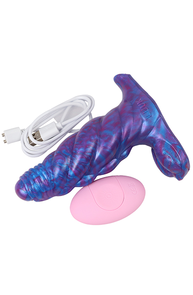 Bad Demon Seraphon Vibrating Dildo Purple 13,5 cm - Dragon dildo 8