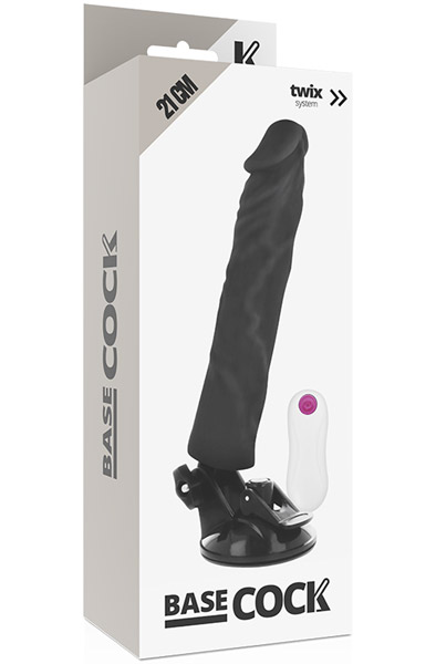 Basecock Realistic Vibrator Control Black 21 cm - Vibrierender Dildo 2