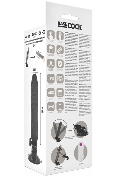 Basecock Twix System 20 cm - Vibrierender Dildo 3