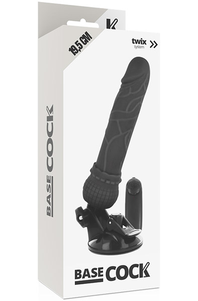 Basecock Vibrator Remote Control Black 19,5cm - Vibrierender Dildo 2