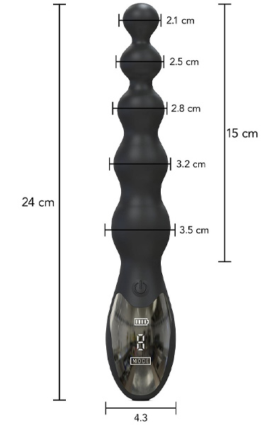 Beaded Anal Power Vibrator 24 cm - Anal-Vibrator 3