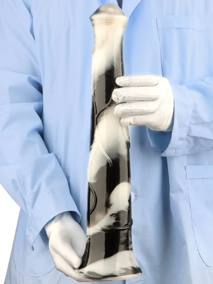 Big Jumpy Dildo Black/White 40 cm - Dragon dildo 2 [full]