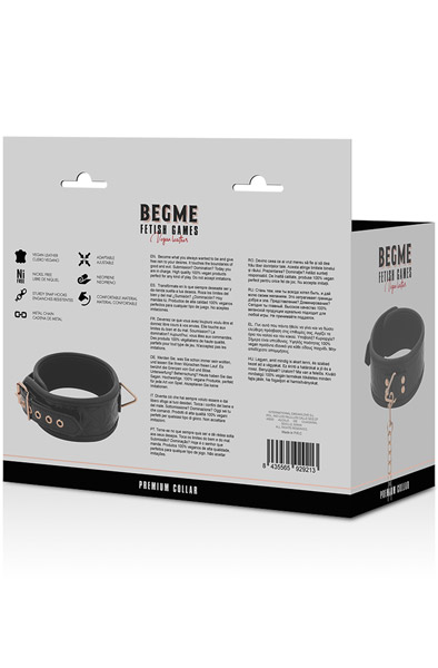 Black Edition Premium Vegan Leather Collar - Halsband & Leine 4