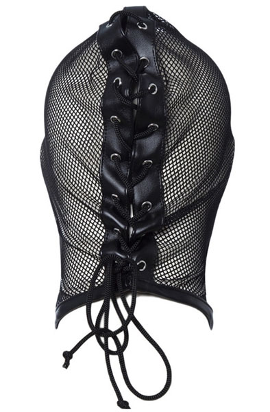 Black Mesh Hood - BDSM Maske 2