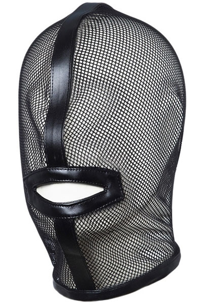 Black Mesh Hood - BDSM Maske 3