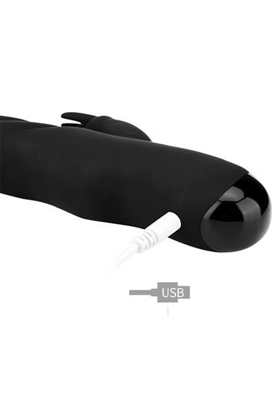 Black Silicone Rabbit Vibrator - Rabbit-Vibrator 6
