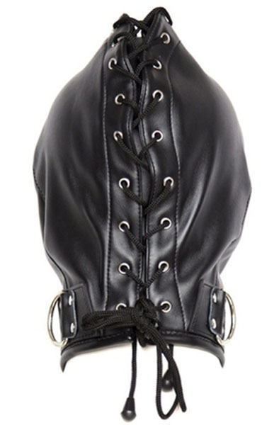 Black Strict Hood With Zip - BDSM Maske 3