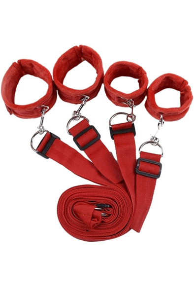 Bondage Bed Kit Red - Positionierungsmeister 1