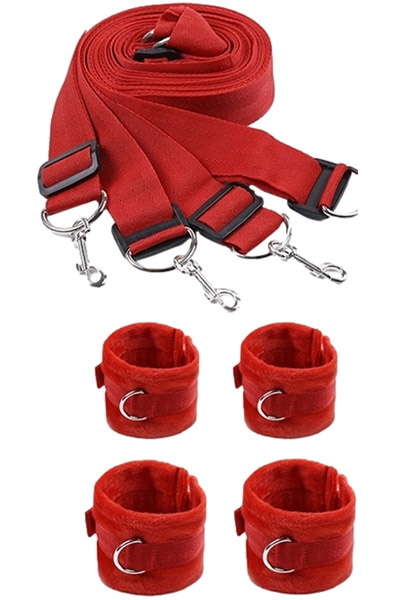Bondage Bed Kit Red - Positionierungsmeister 2