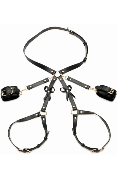 Bondage Thigh Harness With Bows XL/XXL - Hand- und Fußfesseln 1