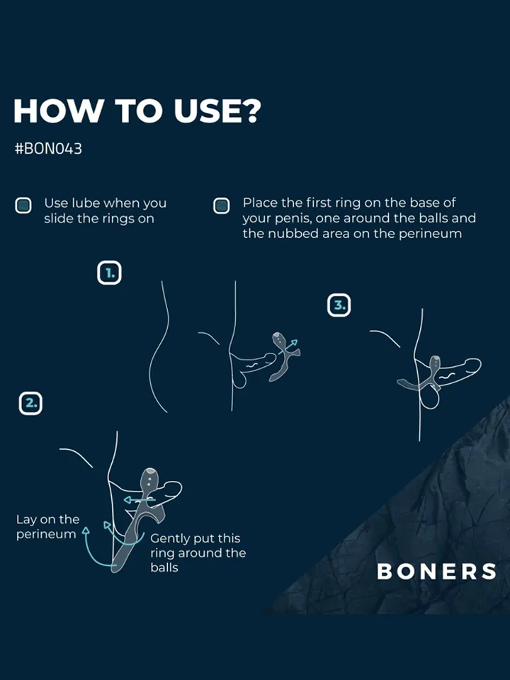 Boners Triple Vibrating Cockring Blue - Vibrating cock ring 3 [full]