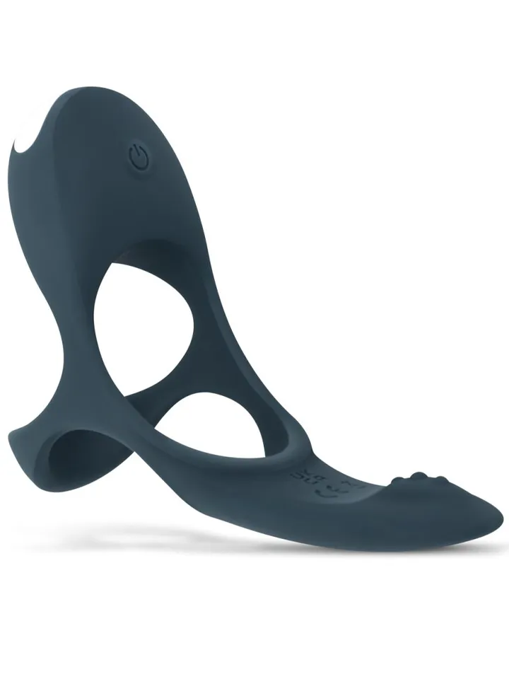 Boners Triple Vibrating Cockring Blue - Vibrating cock ring 4