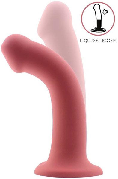 Bouncy Liquid Silicone Flexible Dildo Burgundy 18cm - Dildo 1